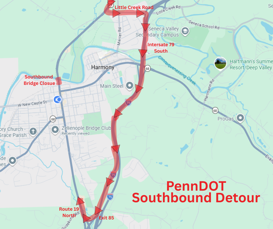 Bridge Detour Map
